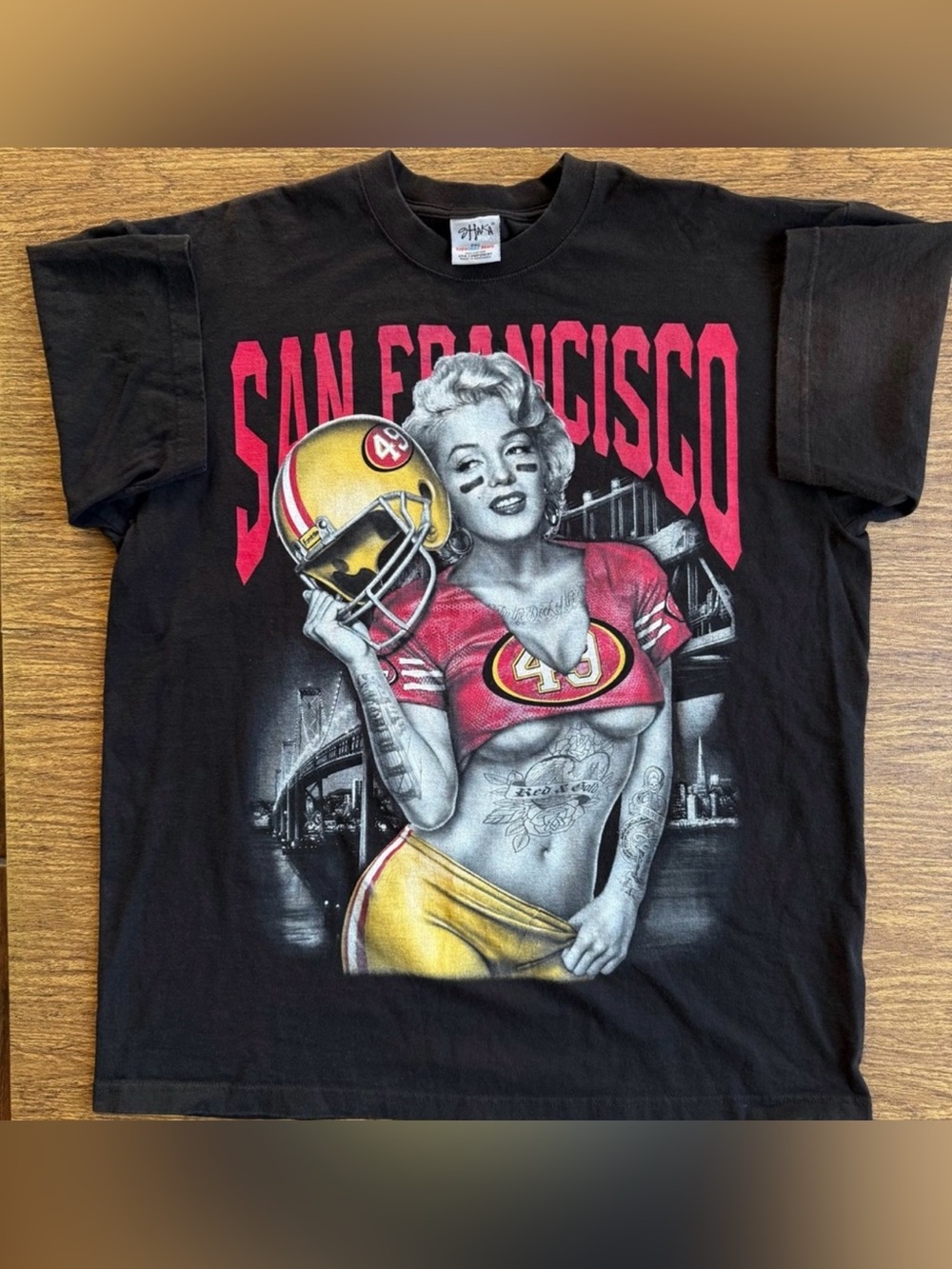 San Francisco 49ers Marilyn Monroe Throwback Shaka Wear Tee Lowrider T-shirt 2XL
